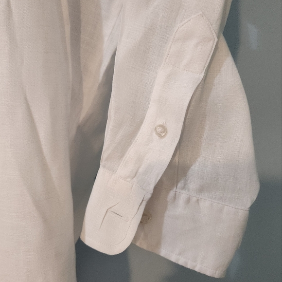 Women's Frank & Eileen Mackenzie OS White Button-down Shirt - Picture 7 of 8